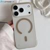 Frosted Hard Frameless Magnetic For Magsafe Case For iPhone 17 Air 16 15 14 Plus 13 12 11 17 Pro Max Translucent Thin Back Cover