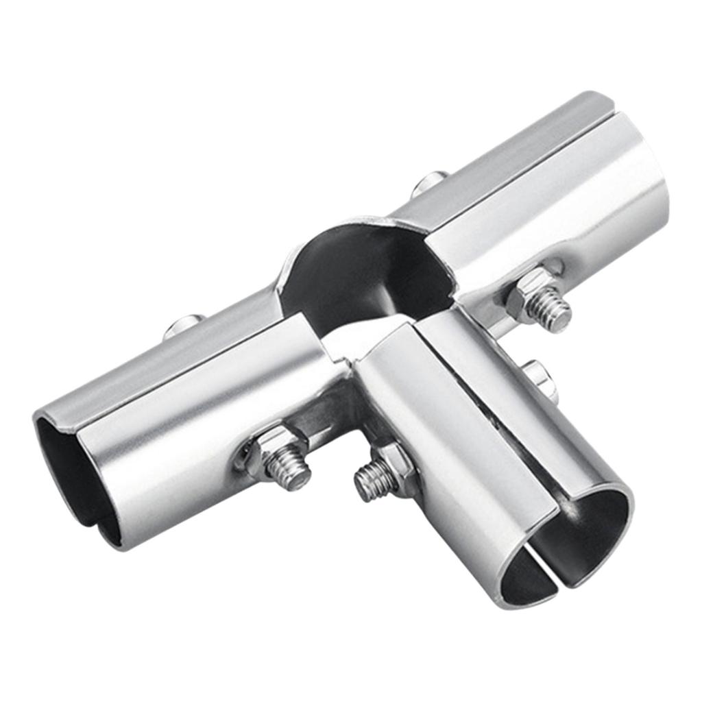 5 Stück Edelstahlrohr-Verbindungsstücke für Schränke und Gewächshäuser Rundrohrverbinder Trockengestell-Fittings