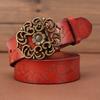 Genuine Womens Leather Belt Simple Design Alloy Buckle Casual Formal Attire