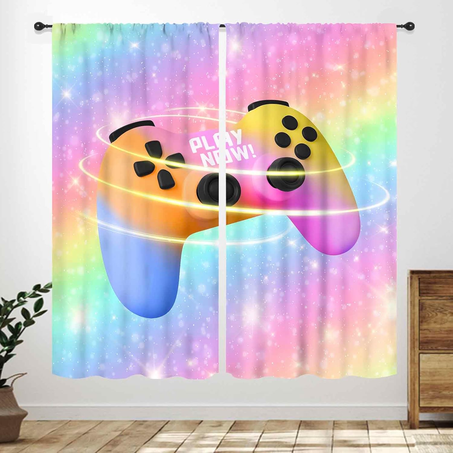 Basketball Curtains,Teens Ball Sports Blue Red Flame Match Game Curtains for Teen Boys Kids Bedroom Living Room Playroom Nursery 60×150cm