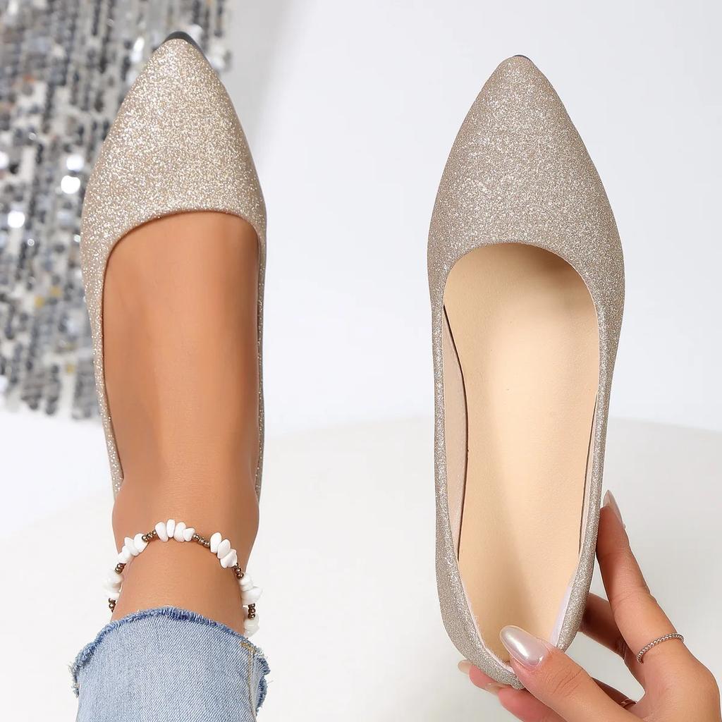 Fashion 2025 Fashion Slip On Loafers Breathable Summer Ballet Shallow Flats Women Soft Bottom Pointed Toe Boat Shoes Plus Size 43