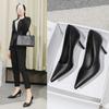  Autumn and Winter Versatile High Heels Women's Thin Heels Cm Sexy Professional Work Shoes Women's Black Pointed Single Shoes
