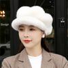 WTEMPO Women's Fashion Autumn Winter Casual Versatile Hats Retro Solid Color Windproof Cold-proof Plush Warm Hats