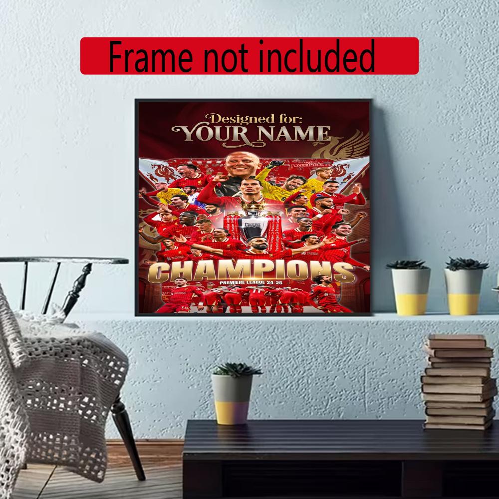Liverpool Team Personalized Name Round Diamond Painting Kit Diamond Embroidery Painting Rhinestones Mosaic Frameless Handwork Decoration Arts