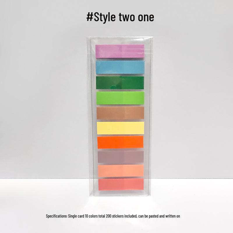 Morandi Color Transparent Sticky Notes - Cute Colorful PET Index Stickers for Marking and Memo.