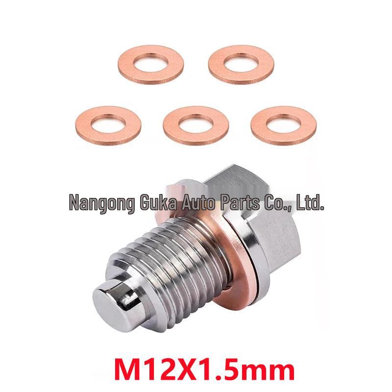 Magnetic Oil Drain Plug M14 x 1.5 for Honda, Ford, Hyundai, Mazda - Strong Magnetic Oil Pan Bolt