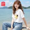 T-shirt da donna a maniche corte in cotone