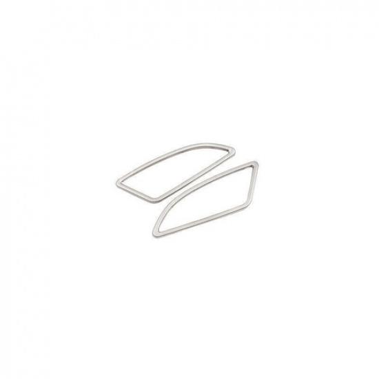 For Hyundai Elantra 2011-2016 Silver Steel Inner Door Speaker Sound Cover Trim