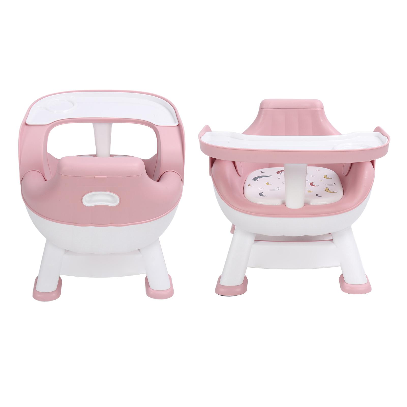 

Baby Eating Chair with Double Layer Tray Squeaky Cushion Backrest Multifunctional Kids Dinning Chair