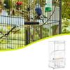 No Mess Bird Cage Feeder Clear Automatic Acrylic Bird Food Container With Perch Cage Accessories Clear Parakeet Food Container