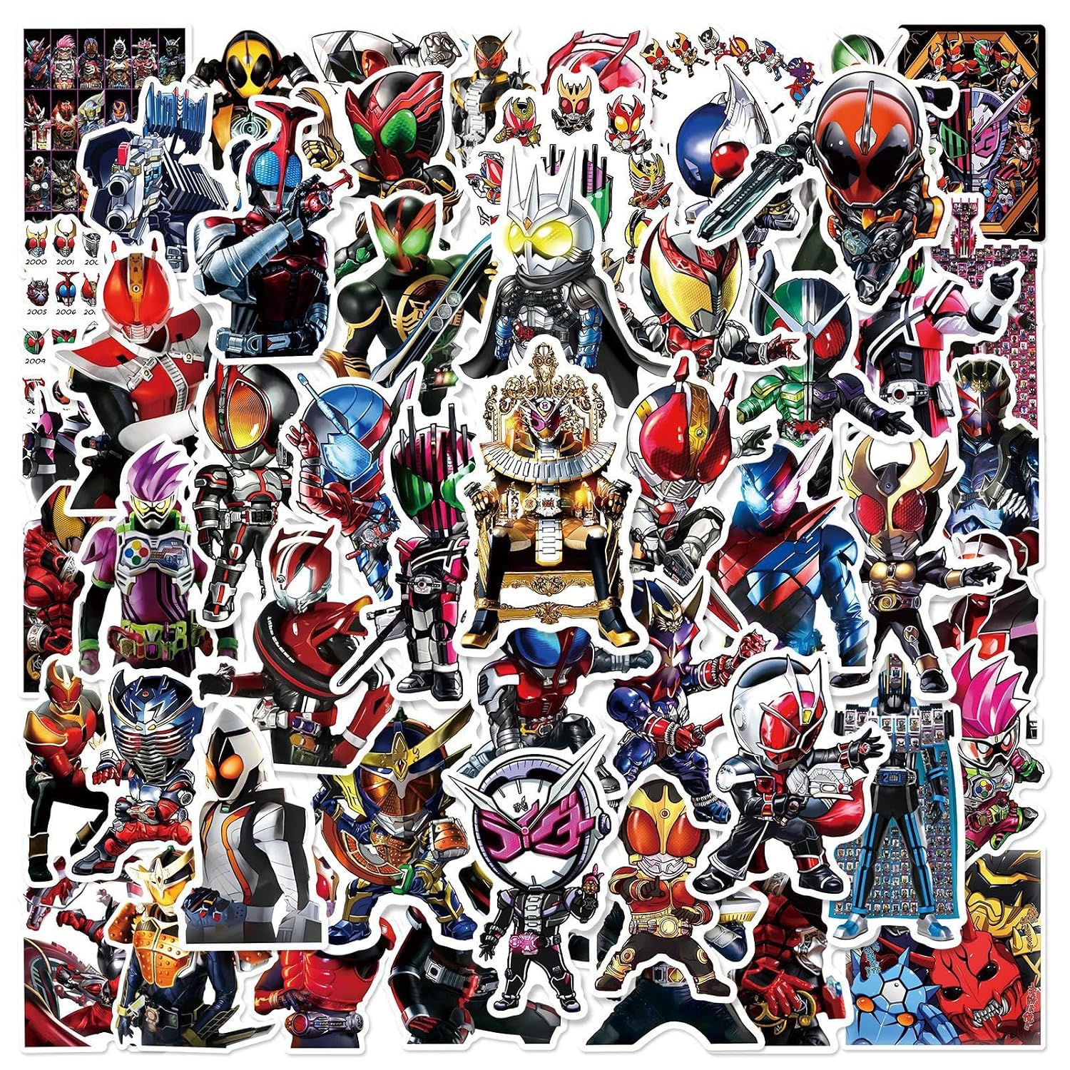 50 pieces Kamen Rider sticker set cute seal moe goods popular anime stylish waterproof doodle stickers DIY seals bicycle notebook computer snowboard