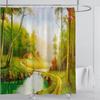 Piante Grafico Tenda da Doccia Impermeabile Tenda da Doccia Tessuto Poliestere Stampa 3D Tende da Bagno Decorazione Bagno Con Ganci
