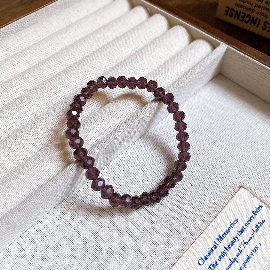 

Фиолетовый браслет из бисера и хрусталя, легкая роскошь, ощущение высокого класса, простой модный дизайн, нишевые ювелирные изделия