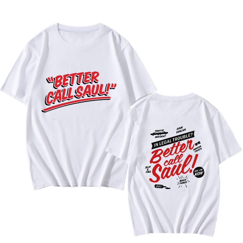 Better Call Saul Tshirts Men Originality Aesthetic Short Sleeve T-shirts 100% Cotton T Shirts Fancy Art Letter Design Sticker