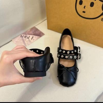 Spring and Autumn New Light Mouth Inner Height Increase Small Single Shoes Women's Retro Silver Ballet Shoes Mary Jane Shoes