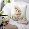 Pillow Cover Vintage Easter Bunny Egg Graphic Cushion Cover Vintage Pillow Case For Office Car Home Decorative Pillowcases