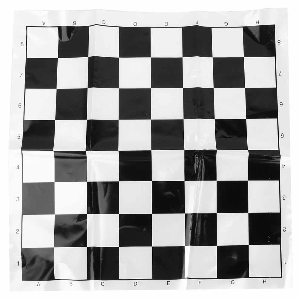 Tragbares Kunststoff Internationales Schachbrett Set Schachbrett für Partyaktivitäten(Weiß)