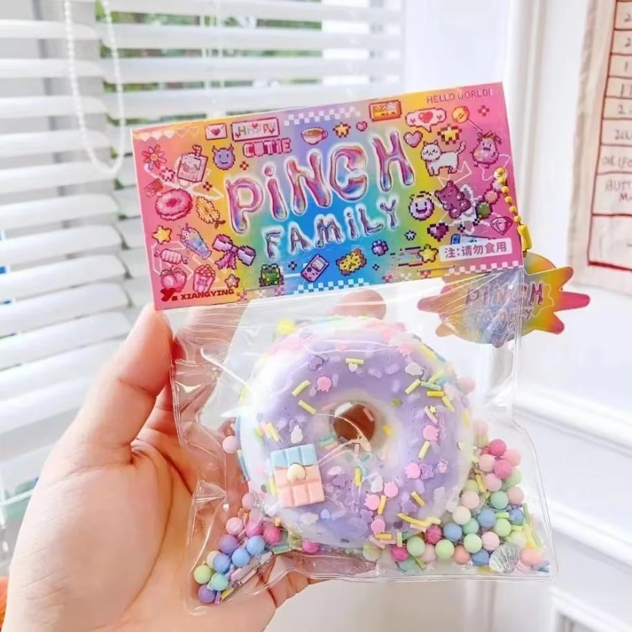 Taba Squishy Squeeze Toys Fidget Squishy Food Toys Reduced Pressure Kawaii Donuts Waffle Cake Pinch Stress Relieving Toys