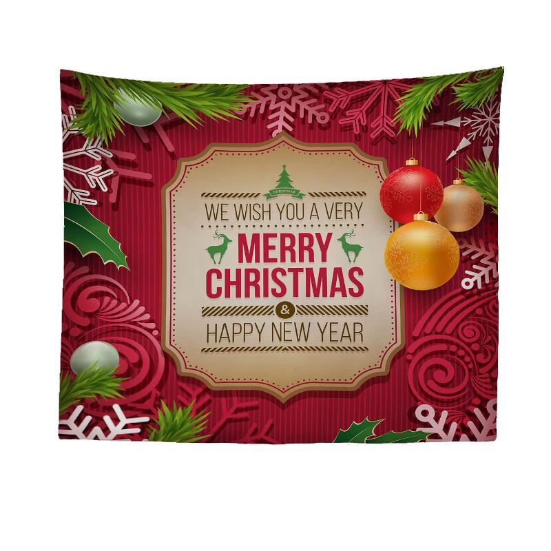 Christmas Series Santa Claus Pattern Tapestry TV Background Wall Landscape Tapestry Hanging Cloth