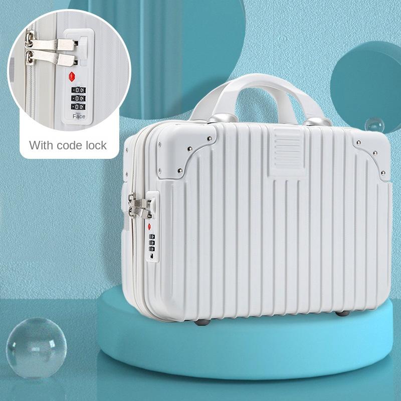 New Minimalist Style Portable Suitcase 14 Inch 16 Inch Makeup Box with Small Mini Travel Password Box Storage Bag As A Souvenir