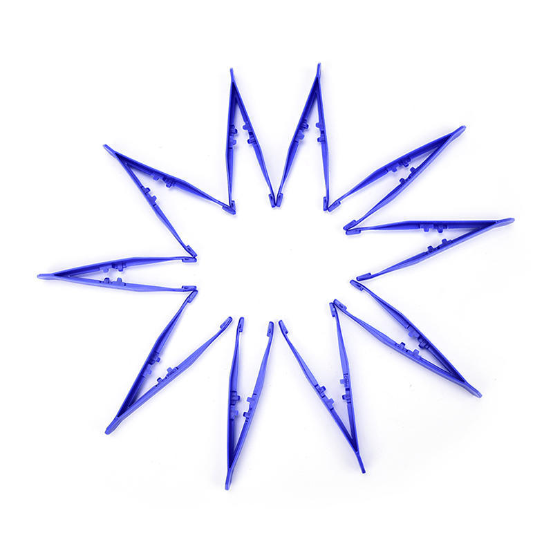 10ks jednorázová lékařská pinzeta první pomoci malá plastová pinzeta modrá