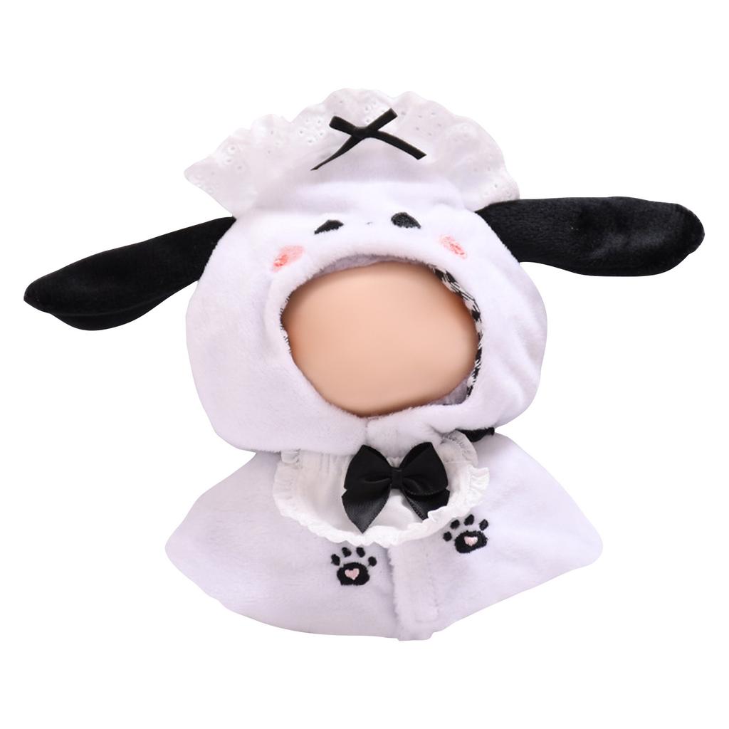 Doll Clothes Set 17cm Doll Accessories Love Heart Top Scarf Hat No Dolls