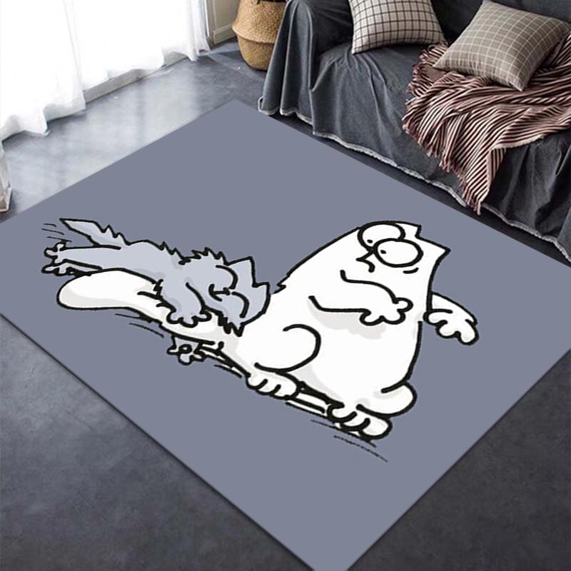 2025 New Simon's Cat Carpet Rug for Living Room Bedroom Home Sofa Decoration,Kids Play Non-slip Floor Mat