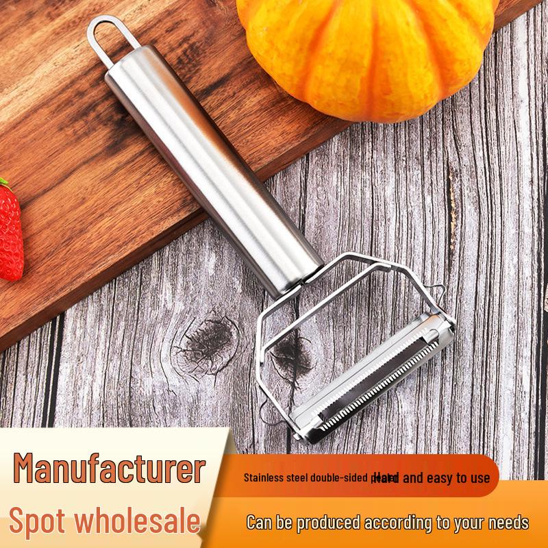 Двусторонняя овощечистка и терка из нержавеющей стали для дынь, овощей и картофеля N/A