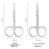 Stainless Steel Eyebrow and Nose Hair Scissors - Round & Pointed Tips, Mirror Polished.
