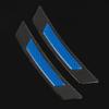2Pcs Car Wheel Eyebrow Edge Reflective Guard Sticker Carbon Fiber Protection Strip Decoration