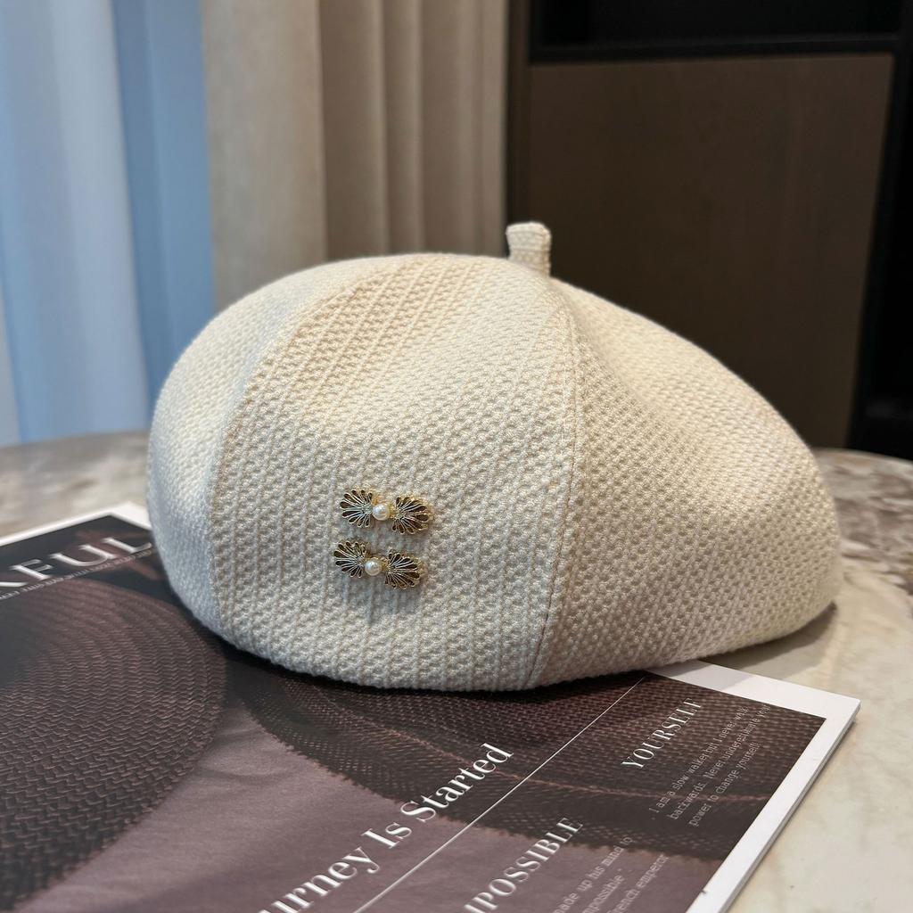 Beret Female Autumn and Winter Retro Painter Hat Versatile Pumpkin Hat Trendy Face Small Bud Hat
