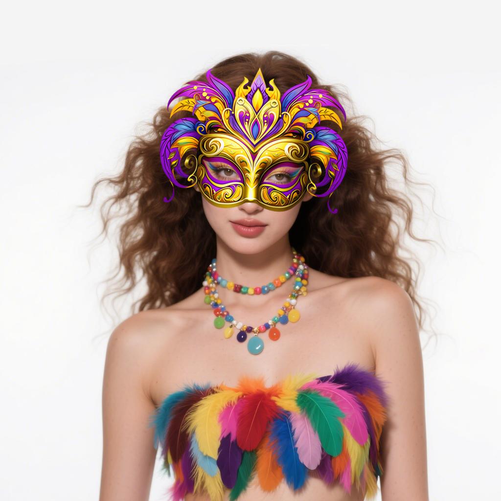 Brazilian Carnival Theme Party Decoration Mask, Carnival Diy Half Face Mask