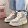 Sportovní dámské boty s vysokým svrškem 2024 Podzim Zima Nové Boty na desku s tlustou podrážkou Všestranné Ležérní Malé bílé boty Tenisky Dámské