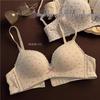 Sweet Girl Wirefree Push-Up Lace Lingerie Bra for Small Busts - Anti-Sagging Cotton Design