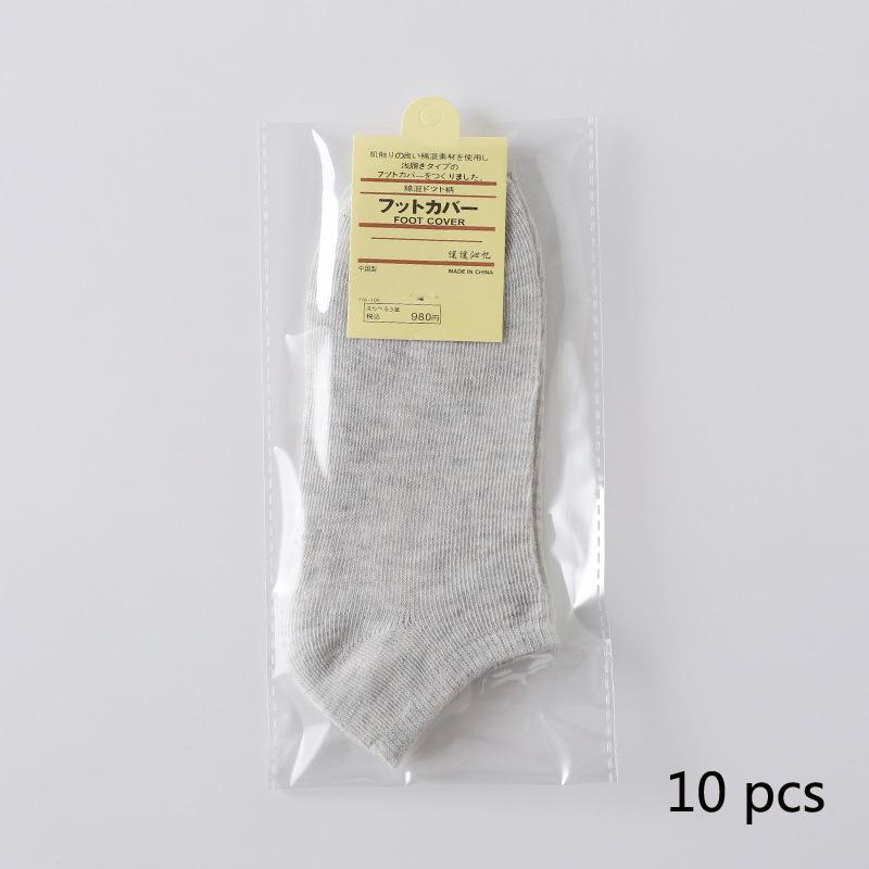 10 Paires de Chaussettes pour Femmes de Couleur Unie Emballées Individuellement Chaussettes pour Dames de Couleur Unie Emballage Sac Opp Chaussettes Cadeaux Accessoires pour Femmes