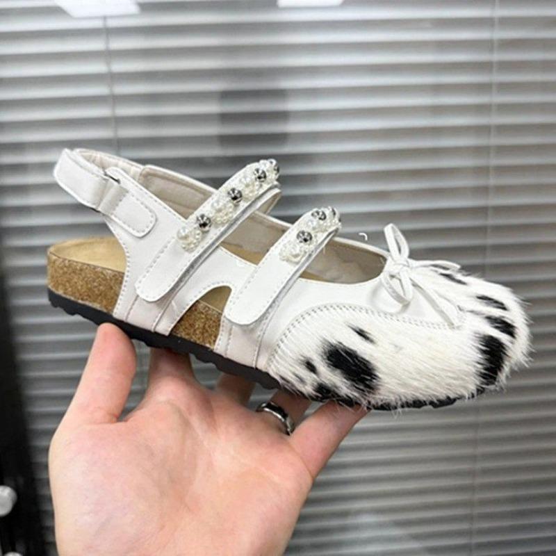 Retro Thick-soled Shoes Height-increasing Flip-flops New Women's Half-slipper Style