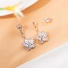 Ding Pei Stylischer Zirkonblumen Bauchnabelpiercing Edelstahlring