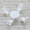 Miniature Furniture Table Chairs Set Durable ABS 1:50 1:75 1:100 Scale for Sandtable Layout Architecture Diorama Models