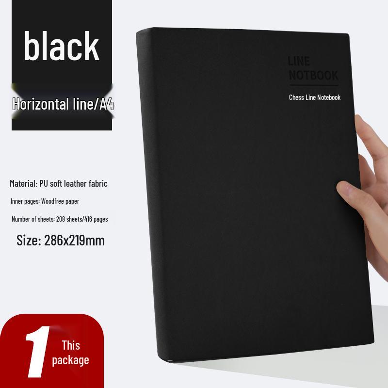 Large A4 Business Notebook - Thick Pages for Meetings and Daily Records