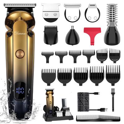 Hair Clippers Professional Mans 6 In 1 Hair Trimmer Barber Electric Hair Cutter Cordless Waterproof Haircut