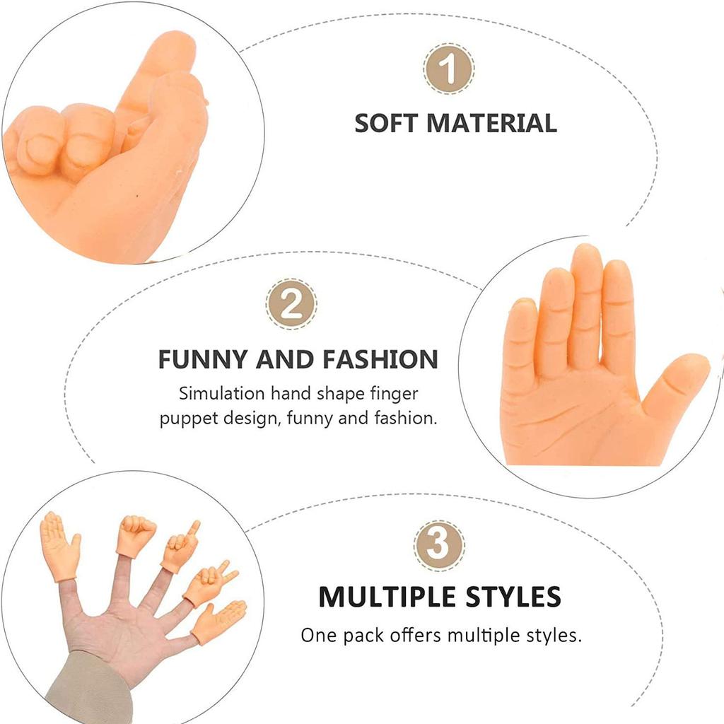 Tiny Hands Miniature Finger Little Puppets Party Favors Toys Mini Hand Pet Cat Toy Accessories