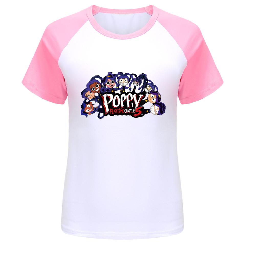 5633 Children Girls Lily Lovebraids Raglan Sleeves Cute Round Neck T-Shirt