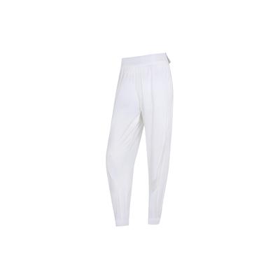 Mesh Panel Solid Woven Sports Long Pants Women Bottoms White CZ8287-100