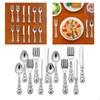 12 Dollhouse Tableware Toys 1:12 Scale Alloy Fork Set Dining Table Accessories