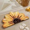 Tropical Green Leaf Bathroom Floor Mat Soft Plush Anti Slip Mat Bathroom Shower Bathtub Front Home Decoration