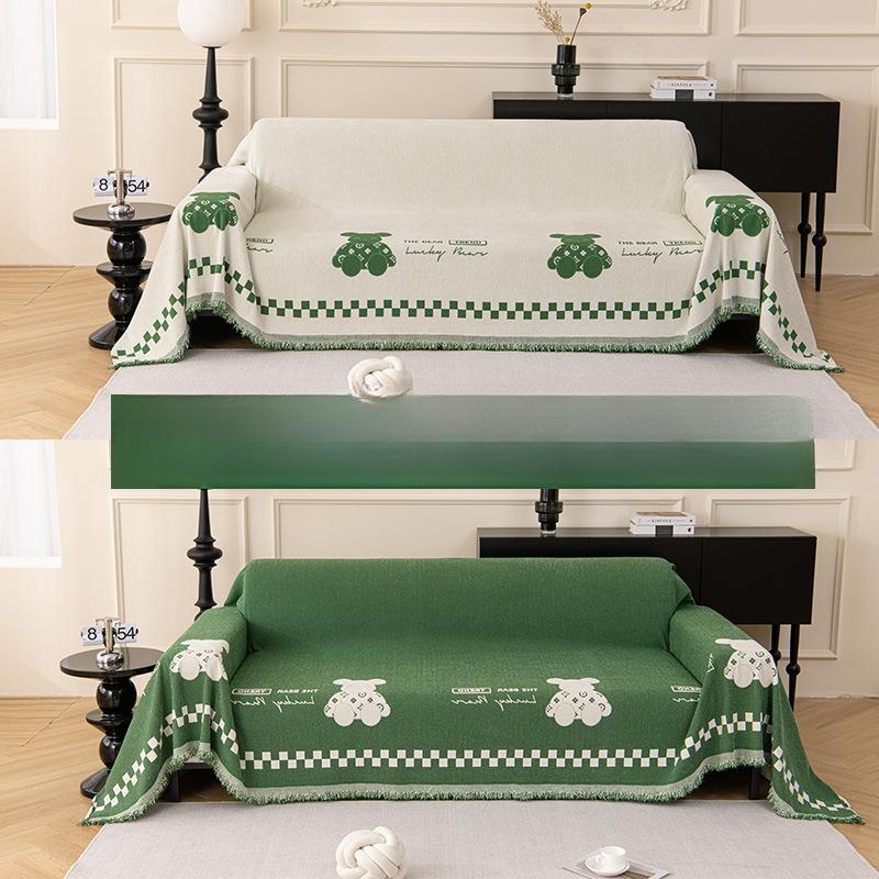 Bear Cover Blanket Sofa Towel Ins Style Sofa Cover Cloth Universal Full Covered Sofa Cover Sofa Cushion Four Seasons Universal