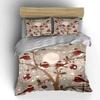 Christmas Bird Festive Decor Set Soft Comfortable Duvet Cover Bedding Set Included 1*Duvet Cover & 2*Pillowcases, Gift