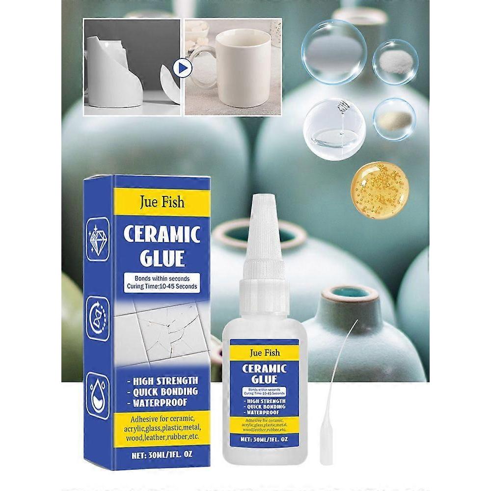 Limited time!!Jue-Fish Ceramic Repair Adhesive Is A Multi-Functional Repair Adhesive For Quickly Repairing Cracks And Damages In Household Porcelain