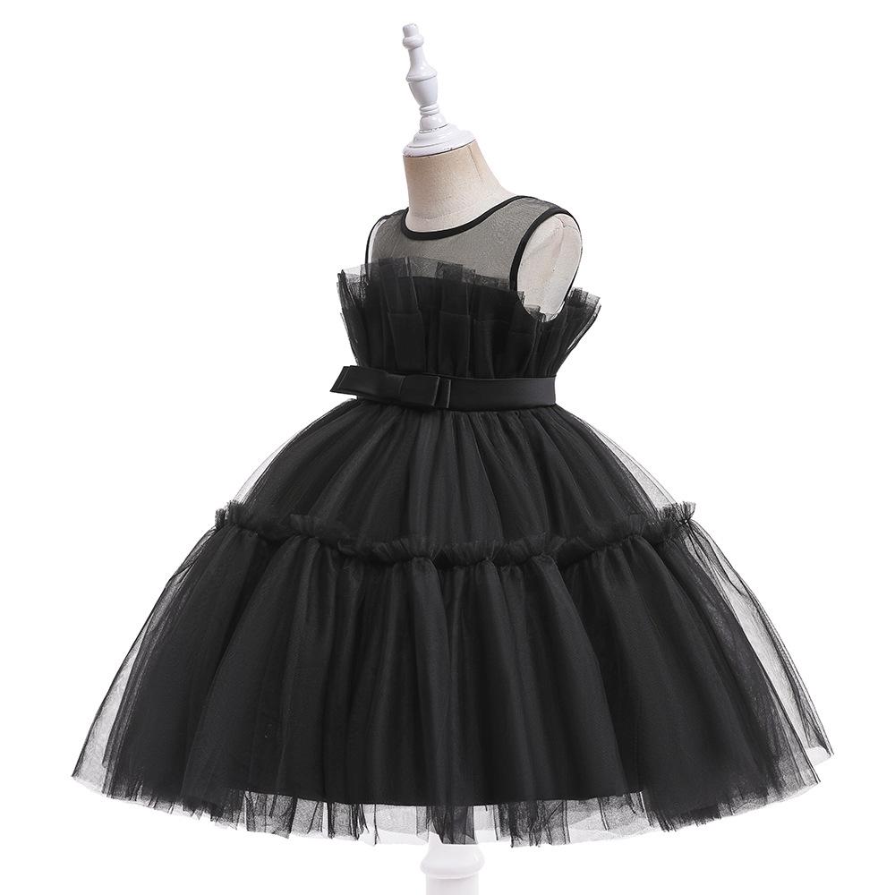 Children's Halloween Bowknot Mesh Princess Dress for First Birthday
