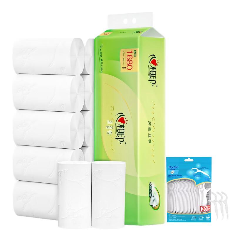 Dr. Ya Dental Floss Picks & Vinda Toilet Paper Bundle